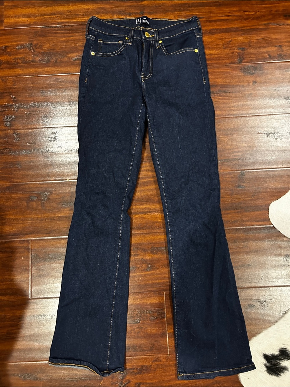 GAP Women's Dark Indigo Universal Baby Boot Jeans